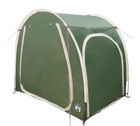 vidaXL Tenda per Bicicletta da Campeggio - Verde e Nero. È Impermeabile e ha Una Chiusura a Zip. Il Materiale è Traspirante e Viene fornita con ancoraggi per Il Terreno. Perfetta per Le emergenze e