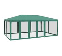 vidaXL Tenda per Feste con 10 Pareti Laterali in Rete Verde 6x4 m HDPE, Tenda per Gazebo, Tenda da Giardino, baldacchino da Giardino