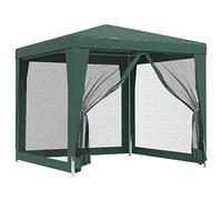 vidaXL Tenda per Feste 4 Pareti Laterali in Rete Verde 2,5x2,5m HDPE