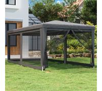 vidaXL Tenda per Feste 6 Pareti Laterali in Rete Antracite 3x6 m HDPE