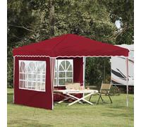 vidaXL Tenda per feste a pop-up 288 x 288 x 245 cm Borgogna