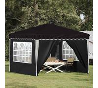 vidaXL Tenda per feste a pop-up 288 x 288 x 245 cm Nero Tessuto Oxford