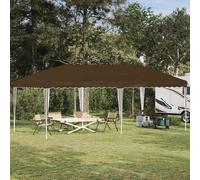 vidaXL Tenda per feste a pop-up 575 x 290 x 245 cm Tortora