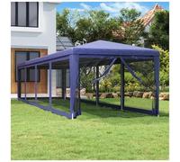 VIDAXL - Tenda Per Feste Con 10 Pareti Laterali In Rete Blu 3x12 M Hdpe