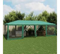 vidaXL Tenda per Feste con 12 Pareti Laterali in Rete Verde 8x4 m HDPE