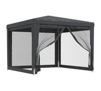 vidaXL Tenda per Feste con 4 Pareti in Rete Antracite 3x3 m in HDPE