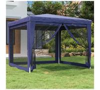 VIDAXL - Tenda Per Feste Con 4 Pareti Laterali In Rete Blu 3x3 M Hdpe