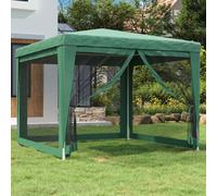 vidaXL Tenda per Feste con 4 Pareti Laterali in Rete Verde 3x3 m HDPE