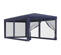 vidaXL Tenda per Feste con 6 Pareti Laterali in Rete Blu 3x6 m HDPE