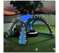 VIDAXL - Tenda Per Feste Con Led E 4 Pareti 3,6x3,6x2,3 M Blu