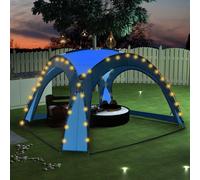 VIDAXL - Tenda Per Feste Con Led E 4 Pareti 3,6x3,6x2,3 M Blu