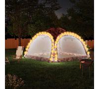 vidaXL Tenda per Feste con LED e 4 Pareti 3,6x3,6x2,3 m Mimetica