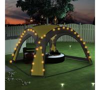 vidaXL Tenda per Feste con LED e 4 Pareti 3,6x3,6x2,3 m Verde