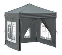 vidaXL Tenda per Feste Pieghevole con Pareti Laterali Antracite 2x2 m