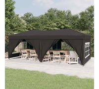 AX Padiglione Gazebo Tendone Finestre 5.8x2.92x2.45m Antracite Barbecue 0K 93544
