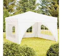 vidaXL Tenda per Feste Pieghevole con Pareti Laterali Bianco 3x3 m