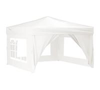 vidaXL Tenda per Feste Pieghevole con Pareti Laterali Bianco 3x3 m