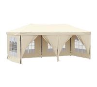 VIDAXL - Tenda Per Feste Pieghevole Con Pareti Laterali Crema 3x6 M