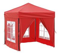 VIDAXL - Tenda Per Feste Pieghevole Con Pareti Laterali Rosso 2x2 M