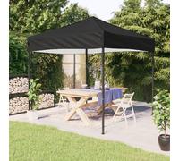 vidaXL Tenda per Feste Pieghevole Nera 3x3 m