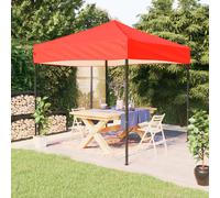 vidaXL Tenda per Feste Pieghevole Rossa 3x3 m