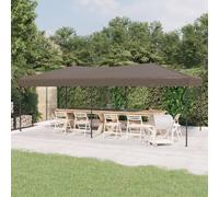 vidaXL Tenda pieghevole frontale per feste Tortora 3x6 m
