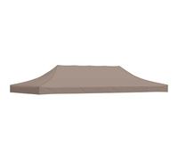 vidaXL Tenda per feste, resistente ai raggi UV, impermeabile, copertura di ricambio, per gazebo, 6 x 3 m, tortora, 270 g/m²