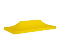 vidaXL Tenda per feste, resistente ai raggi UV, impermeabile, copertura di ricambio, per tenda da giardino, gazebo, 6 x 3 m, giallo, 270 g/m²