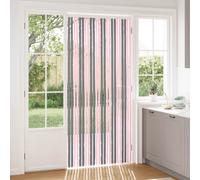 vidaXL Tenda per insetti ciniglia grigio argento e rosa, 100 x 220 cm, moderna brezza porta rettangolare, finestra anti-mosche facile da installare, decorazione versatile, tenda di facile manutenzione