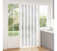 vidaXL Tenda con insetti in ciniglia grigio chiaro e bianco. 90 x 220 cm, zanzariera moderna, rettangolare per porta, comoda da installare, decorazione versatile, tenda per case di facile manutenzione