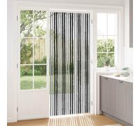 vidaXL Tenda zanzariera in ciniglia grigio e nero, 90 x 220 cm, moderna tenda rettangolare per porta, facile montaggio, decorazione versatile, tenda facile da pulire per la casa