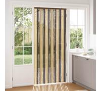 vidaXL Tenda zanzariera in ciniglia marrone scuro e beige, moderna tenda rettangolare per porta, facile da montare, decorazione versatile, tenda facile da pulire per la casa