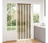vidaXL Tenda zanzariera in ciniglia marrone scuro e beige, moderna tenda rettangolare per porta, facile da montare, decorazione versatile, tenda facile da pulire per la casa