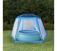 vidaXL Tenda per Piscina in Tessuto 500x433x250 cm Blu