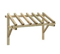 vidaXL Tenda per porta 200 x 100 x 100 cm, legno di pino solido