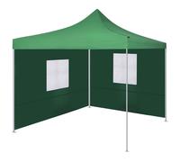 vidaXL Tenda Pieghevole con 2 Pareti 3x3 m Verde