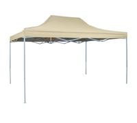 vidaXL Tenda Pieghevole Pop-Up 3x4,5 m Bianco Crema