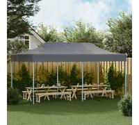 AX Gazebo Tendone Tenda Antracite 6x3x3.15m Feste Pop Up Giardino Ombrari 44967