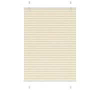 vidaXL Tenda Plissettata Crema 100x100 cm Larghezza Tessuto 99,4 cm
