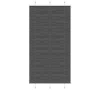 vidaXL Tenda Plissettata Nera 110x200 cm Larghezza Tessuto 109,4 cm