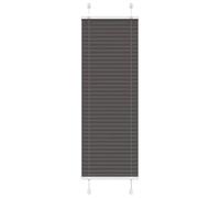 vidaXL Tenda Plissettata Nera 45x100 cm Larghezza Tessuto 44,4 cm