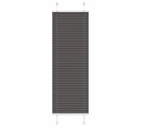 vidaXL Tenda Plissettata Nera 50x150 cm Larghezza Tessuto 49,4 cm