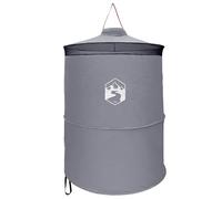 vidaXL Tenda pop-up per WC con corda per appenderla, grigio e arancione, moderna casetta per alberi pop-up, protezione leggera per esterni, veloce da montare, resistente alle intemperie, privacy