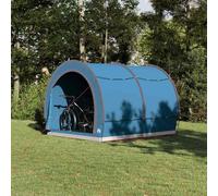 vidaXL Tenda porta biciclette con tetto Blu 256 x 222 x 182 cm