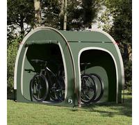 vidaXL Tenda porta biciclette con tetto Verde 218 x 156 x 180 cm