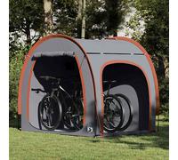 vidaXL Tenda porta biciclette Grigio e arancione 218 x 156 x 180 cm