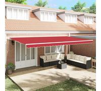 vidaXL Tenda Retrattile 600 × 300 cm Rosso