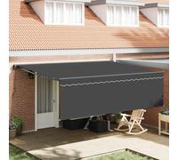 vidaXL Tenda Retrattile Antracite 450 × 350 cm Poliestere e Alluminio