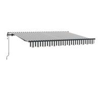 vidaXL Tenda Retrattile Antracite e Bianco 300 x 200 cm, Tenda Moderna per Giardino e terrazza, Rettangolare, Resistente, Ombra Esterna, tettuccio Regolabile per Relax