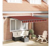 vidaXL Tenda Retrattile arancione e marrone 300 x 250 cm Tessuto